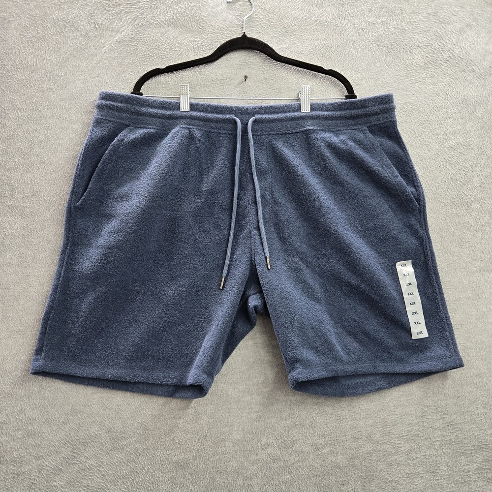 Old Navy Men Activewear Shorts XXL Blue Sweat 7" Inseam NWT